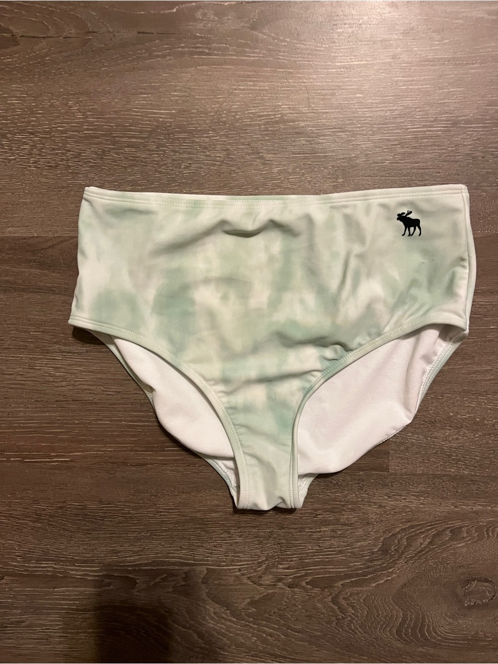 Abercrombie kidsHigh-Waist Bikini Bottoms with Moose Logo  Mint Tie-Dye  13/14